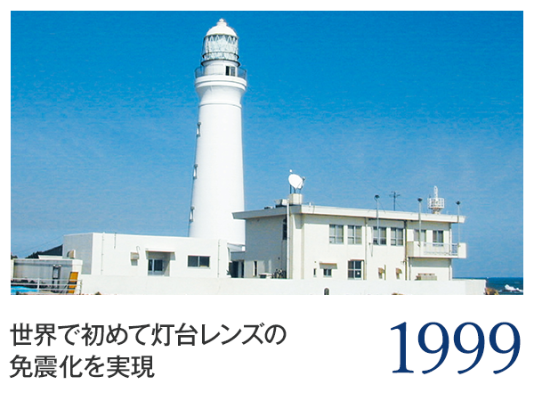 1999 世界で初めて灯台レンズの免震化を実現